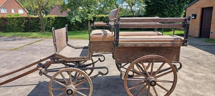 Antieke paardenkoets, Dieren en Toebehoren, Rijtuigen en Koetsen, Gebruikt, Wagonette, Paard
