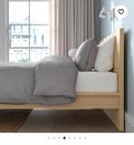 IKEA MALM Bedonderstel eikenfineer 160x200 cm, Huis en Inrichting, Slaapkamer | Bedden, Ophalen, Gebruikt, Beige, Tweepersoons