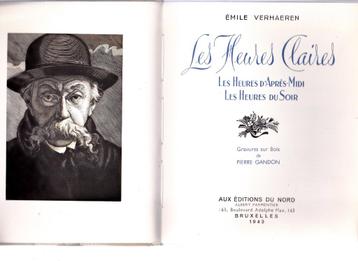 Emile VERHAEREN - Les HEURES CLAIRES - Gravures de P. GANDON
