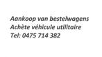 Aankoop van recente bestelwagens, Auto's, Bestelwagens en Lichte vracht, Te koop, Bedrijf