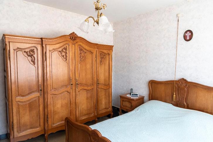 Perfect onderhouden massief houten 2-persoons slaapkamer, Huis en Inrichting, Slaapkamer | Complete slaapkamers, Gebruikt, Tweepersoons