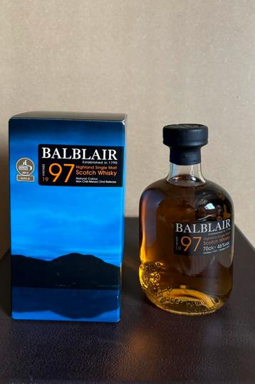 Balblair 97 vintage series single malt Scotch whisky beschikbaar voor biedingen