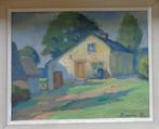 GASTON SPOOREN / HUIS LAND VAN HERVE / OLIEVERF / 36x42cm, Antiek en Kunst, Kunst | Schilderijen | Modern, Ophalen of Verzenden