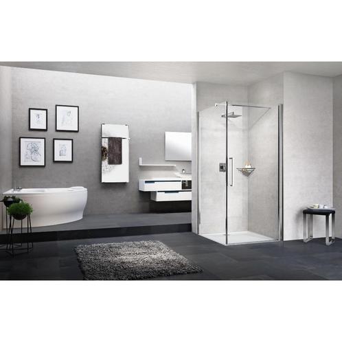 Douchedeuren Novellini glas - 2 stuks, Doe-het-zelf en Bouw, Sanitair, Nieuw, Douche, Chroom, Glas, Ophalen