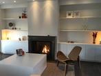 Salontafel in hout, Huis en Inrichting, Ophalen, Gebruikt, Vierkant, 45 hoog 110 breed