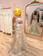 Robe de mariée princesse à dorures, Kleding | Dames, Trouwkleding en Trouwaccessoires, Ophalen, Zo goed als nieuw, Wit, Trouwjurk