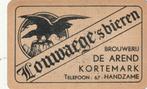 B 4 / KAART LAUWAEGE s BIEREN KORTEMARK, Ophalen of Verzenden, Zo goed als nieuw, Speelkaart(en)