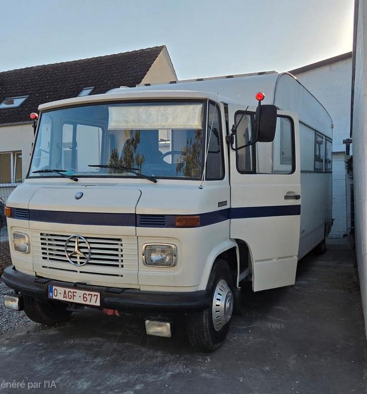Stacaravan Mercedes L 608 D uit 1980, Caravans en Kamperen, Mobilhomes, Particulier, Mercedes, Diesel