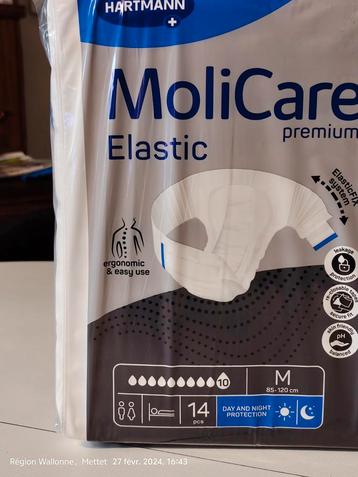 Paquet de couches Molicare Premium Elastic M/10 gouttes Neuf