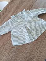 Neck & Neck groen-wit gestreept bloesje 0-3 maand, Enfants & Bébés, Vêtements de bébé | Taille 56, Neck & Neck, Enlèvement ou Envoi