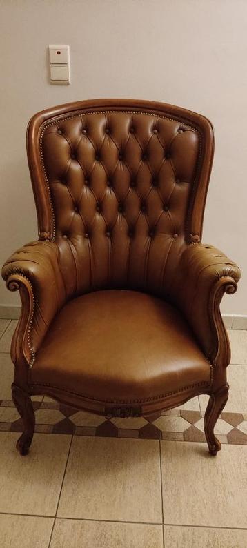 Mooie antieke Chesterfield fauteuil