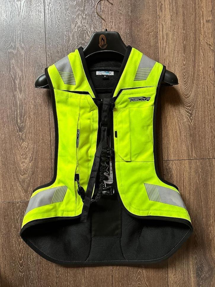 Airbag - HELITE Turtle 2 Fluo Geel - Medium, Motoren, Kleding | Motorkleding, Overige typen, Dames, Heren, Tweedehands, Ophalen