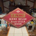 Oude kartonnen reclame BELGIAN BEER | Brasserie GOSSELIN, Verzamelen, Ophalen of Verzenden, Gebruikt, Reclamebord