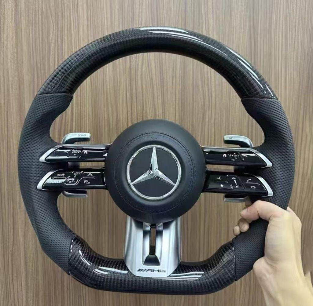 Mise niveau complète volant en cuir de carbone Mercedes AMG, Autos : Pièces & Accessoires, Commande, Mercedes-Benz, Neuf, Enlèvement ou Envoi