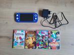 SWITCH LITE blue + 4 games, Ophalen of Verzenden, Gebruikt, Puzzel en Educatief