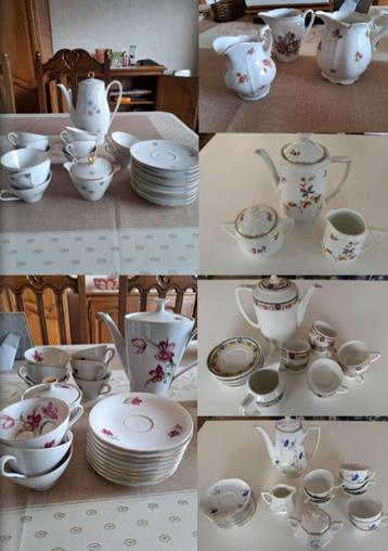 Aanbod antieke koffieserviezen porselein beschikbaar voor biedingen