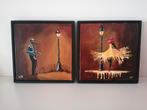 2 kleine schilderijtjes, Antiek en Kunst, Kunst | Schilderijen | Klassiek, Ophalen