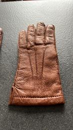 Bruin lederen gevoerde handschoenen maat 7 1/2, Kleding | Dames, Ophalen of Verzenden, Zo goed als nieuw, Handschoenen