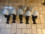 5 oude wandlampen, Huis en Inrichting, Lampen | Wandlampen, Ophalen, Gebruikt, Metaal