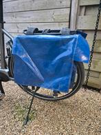 Dubbele Blauwe Fietstas, Fietsen en Brommers, Fietsaccessoires | Fietstassen, Ophalen of Verzenden, Gebruikt
