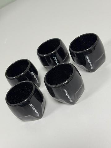 5x Mini borrelglaasjes shot glas beker Minute Maid zwart beschikbaar voor biedingen