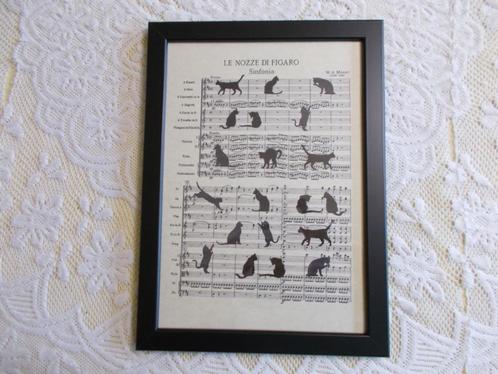 Nieuw zwart houten kattenframe. Mozarts huwelijk van Figaro, Huis en Inrichting, Woonaccessoires | Lijsten, Nieuw, Hout, Ophalen