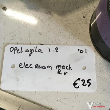 Opel Agila 1.2 2001  Elelktr Raammechanisme  Rechtsvoor beschikbaar voor biedingen