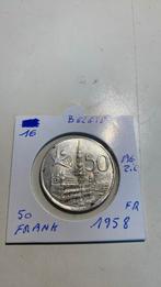 België 50 frank 1958 fr zilver, Postzegels en Munten, Ophalen of Verzenden, Zilver