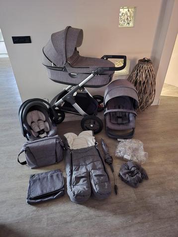 Stokke trailz kinderwagen met veel accessoires 