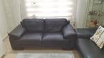 Salon cuir couleur noir 2 et 3 places, Maison & Meubles, Enlèvement, Cuir
