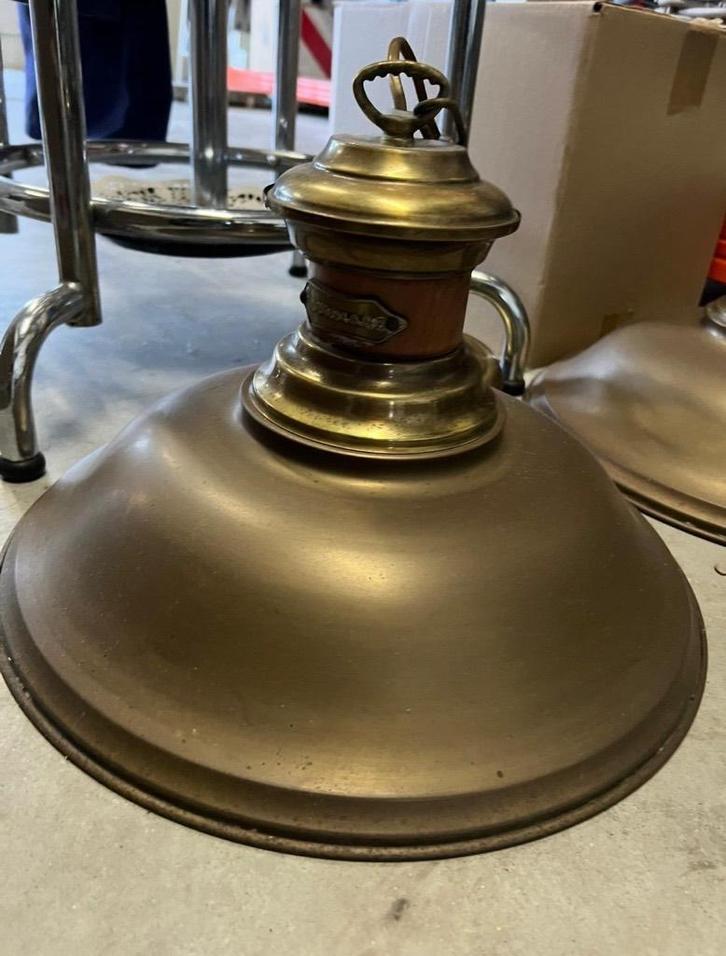 Koperen lusters/ luchters, Huis en Inrichting, Lampen | Kroonluchters, Gebruikt, Hout, Metaal, Ophalen