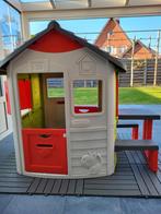 Smoby Neo Jura Lodge speelhuis met picknicktafel,schoorsteen, Kinderen en Baby's, Ophalen, Zo goed als nieuw