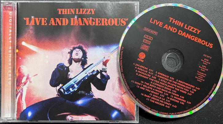THIN LIZZY - Live and Dangerous ( CD ), CD & DVD, CD | Hardrock & Metal, Comme neuf, Envoi