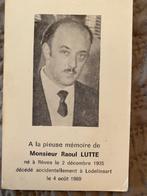 Raoul LUTTE 1935 Rèves 1969 Lodelinsart, Verzamelen, Bidprentjes en Rouwkaarten, Ophalen of Verzenden, Bidprentje