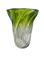 Vase Val Saint Lambert 1950 vert René Delvenne