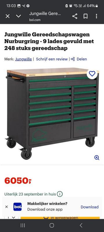 Jungwille xxl gereedschapswagen, jungwille hogedrukreiniger! beschikbaar voor biedingen