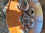 Pannenset AMC, Huis en Inrichting, Ophalen, Inox, Gebruikt, Keramische plaat