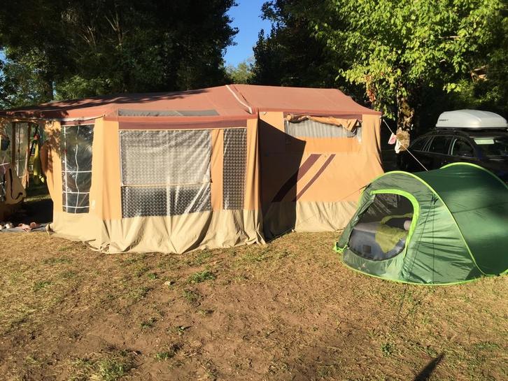 Raclet Aubergine, Caravans en Kamperen, Tenten, Gebruikt, Ophalen