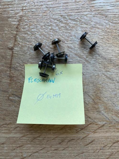 Fleischmann h0 - Lot de 6 essieux 2 voies, Hobby en Vrije tijd, Modeltreinen | H0, Zo goed als nieuw, Overige typen, Gelijkstroom