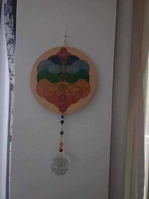 Cristal de fenêtres 7 chakras, Huis en Inrichting, Woonaccessoires | Wanddecoraties, Nieuw, Ophalen of Verzenden