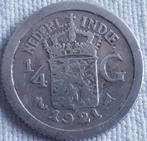 INDES NÉERLANDAISES :1/4 FLORIN 1921 KM312 ARGENT, Envoi, Asie du Sud, Monnaie en vrac, Argent