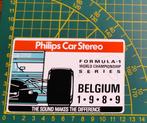 Sticker F1 Belgian GP 1989 Philips Car Stereo (Leyton House), Enlèvement ou Envoi