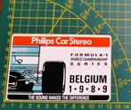 Sticker F1 Belgian GP 1989 Philips Car Stereo (Leyton House), Ophalen of Verzenden