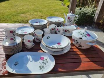 Mooi retro servies Kahla met roosjes disponible aux enchères