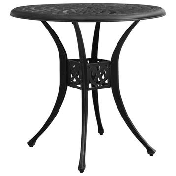 Tuintafel 78x78x72 cm gietaluminium zwart beschikbaar voor biedingen