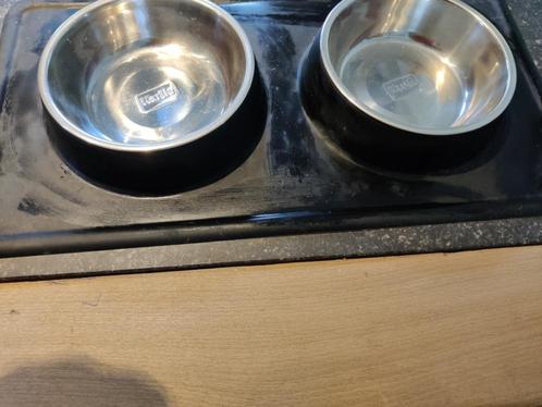 eet-en drinkbakje inox antislip, Dieren en Toebehoren, Honden-accessoires, Zo goed als nieuw, Ophalen