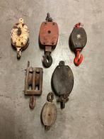 6 antieke katrollen, Antiek en Kunst, Ophalen