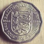 JERSEY : 1/4th of a SHILLING 1966 KM 27 UNC, Postzegels en Munten, Munten | Europa | Niet-Euromunten, Losse munt, Overige landen