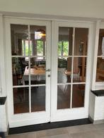 Binnendeuren houtframe met glas jaren 50, 200 à 215 cm, Verre, Enlèvement, Utilisé