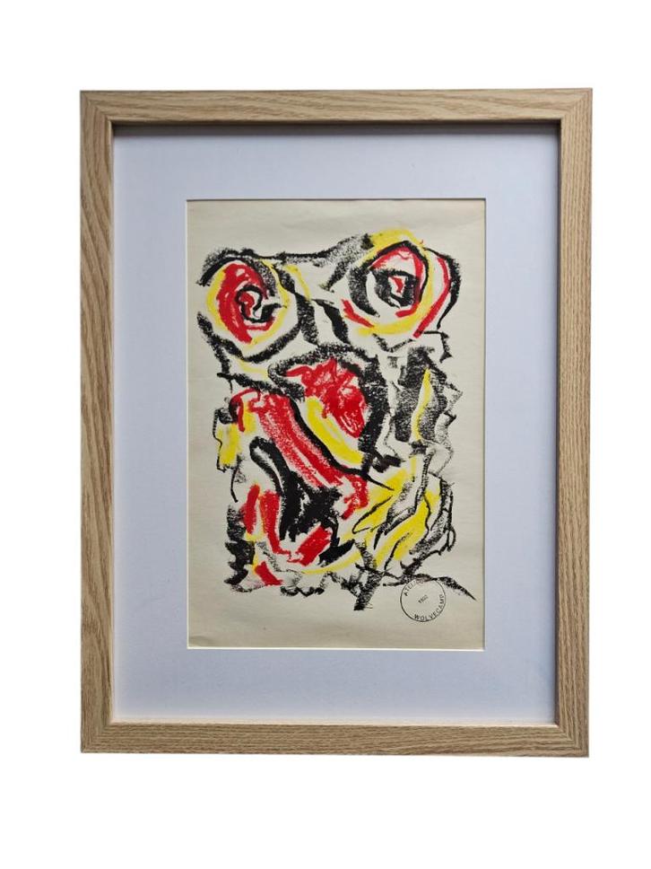 Theo Wolvecamp Olie Pastel (1925-1992), Antiek en Kunst, Kunst | Schilderijen | Modern, Verzenden